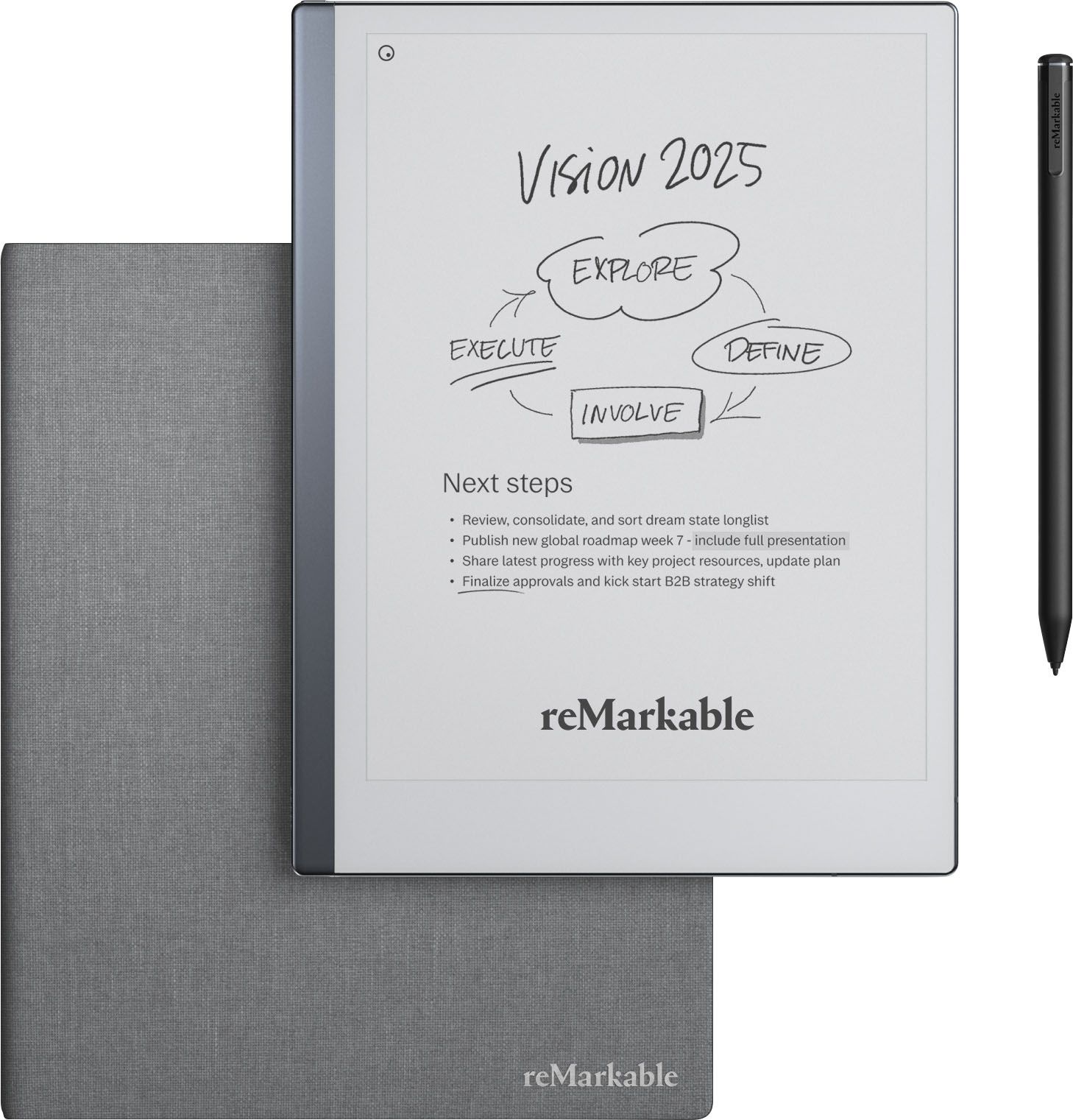 reMarkable The paper tablet 10.3” digital paper display with Marker Plus and Book Folio Polymer... | Best Buy U.S.