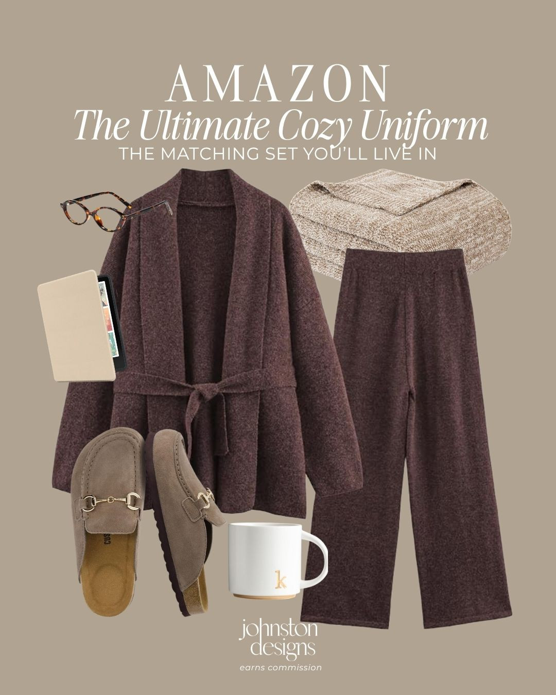 Meet your new cozy-day uniform. ☕ This soft matching knit set is perfect for working from home, traveling or settling in with a book, while the belted cardigan and suede clogs keep it looking effortlessly polished.

Amazon matching knit set, cozy lounge set for women, work-from-home outfit, comfortable travel outfit, belted cardigan set, brown fall loungewear, women’s suede clogs, cozy Amazon fashion

#amazonfinds #amazonfashion #matchingset #cozyoutfit #loungewear #workfromhomestyle #traveloutfit #fallfashion #cozyseason
 

 #LTKootd #LTKselfcare #LTKSeasonal