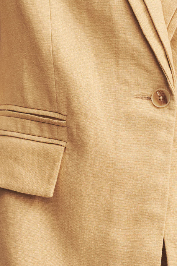 Wellington Double Layer Blazer | Almond | Outerwear | Shona Joy | Shona Joy
