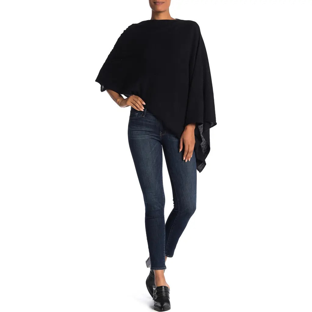 Portolano Lightweight Cowl Neck Poncho in Black at Nordstrom Rack | Nordstrom Rack
