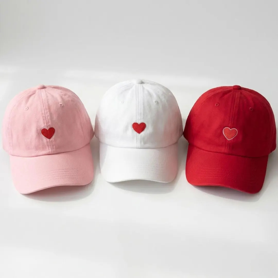 Embroidered Heart Dad Hat, Minimalist Love Ball Cap, Adjustable Low Profile Baseball Hat | Etsy (US)