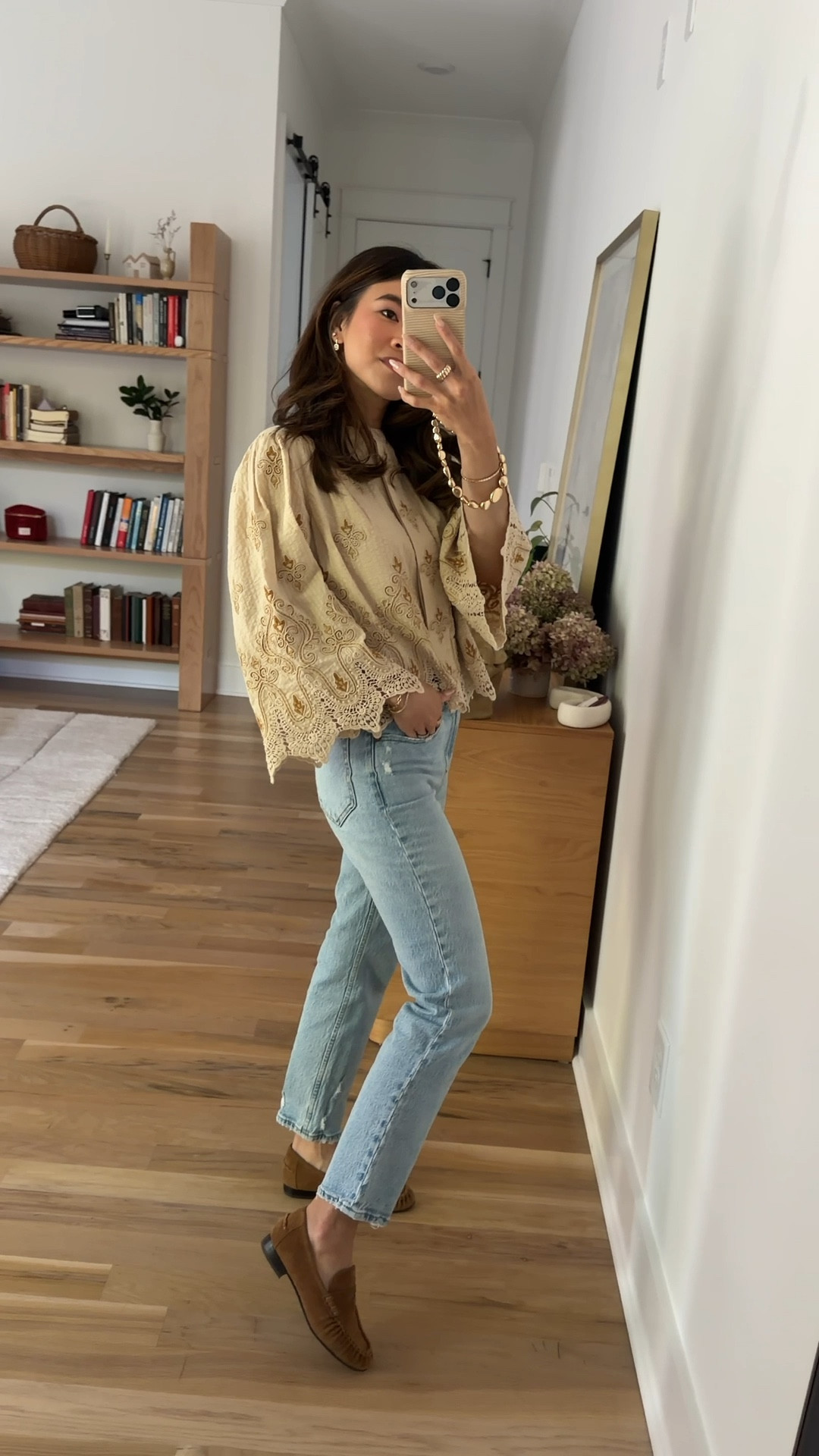 Sunday morning church outfit of the day! 

Top size 1, jeans 24 extra short

#LTKootd #LTKMothersDay #LTKPetite