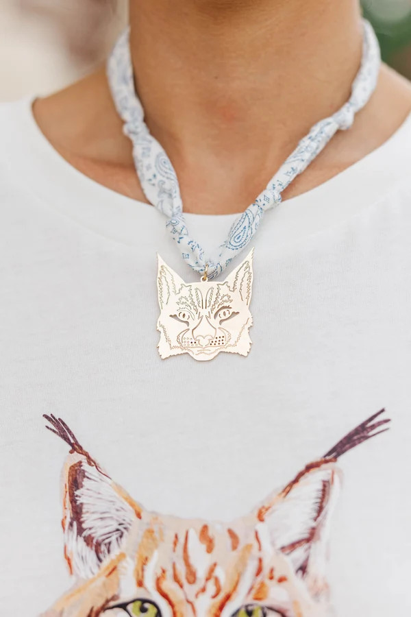 Loud And Proud White Wildcat Necklace | The Mint Julep Boutique