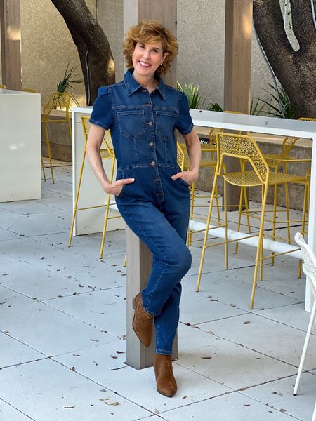 How cute is this jumpsuit? I love the feminine styling of the puff sleeve and slightly fitted leg. It also comes in sage green. I sized up one size in this jumpsuit.

#LTKfindsunder50 #LTKstyletip #LTKshoecrush