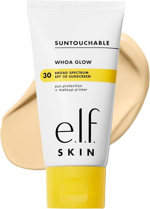 e.l.f. SKIN Suntouchable Whoa Glow SPF 30, Sunscreen & Makeup Primer For A Glowy Finish, Made Wit... | Amazon (US)