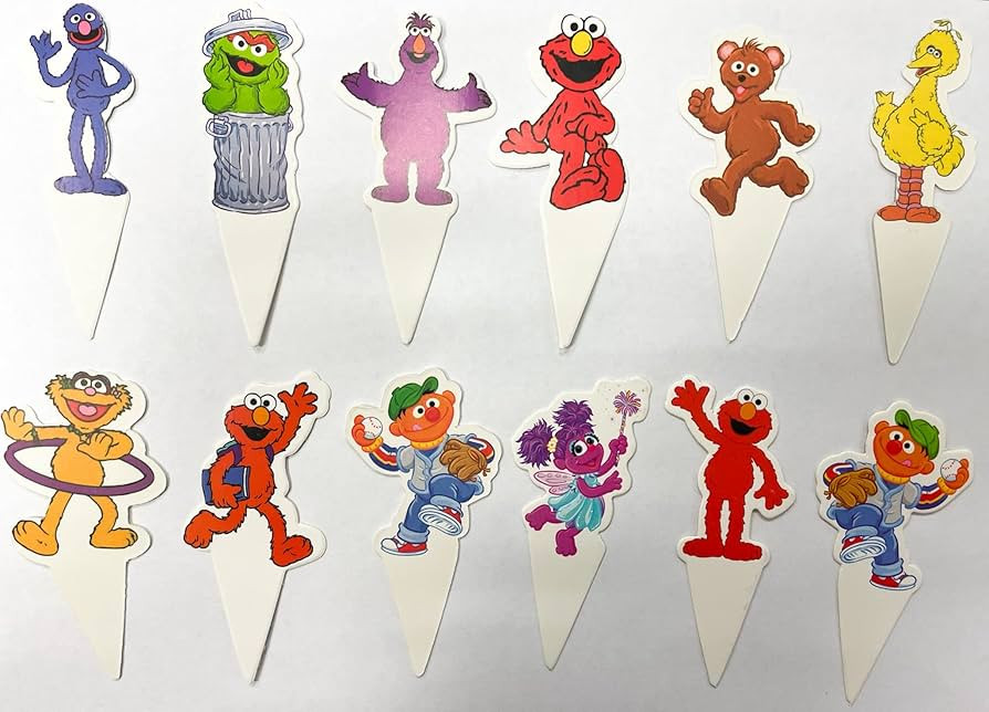 KBN 24pc NEW Safe Sesame Cake Cupcake Topper No Picks Boy Girls Kids Party Decoration Supplies | Amazon (US)