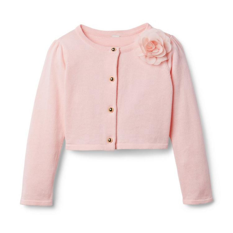 Rosette Cropped Cardigan | Janie and Jack