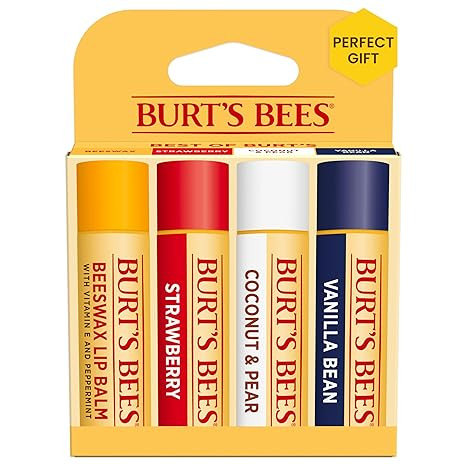 Burt's Bees Lip Balm Stocking Stuffers, Moisturizing Lip Care Christmas Gifts, Original Beeswax, ... | Amazon (US)