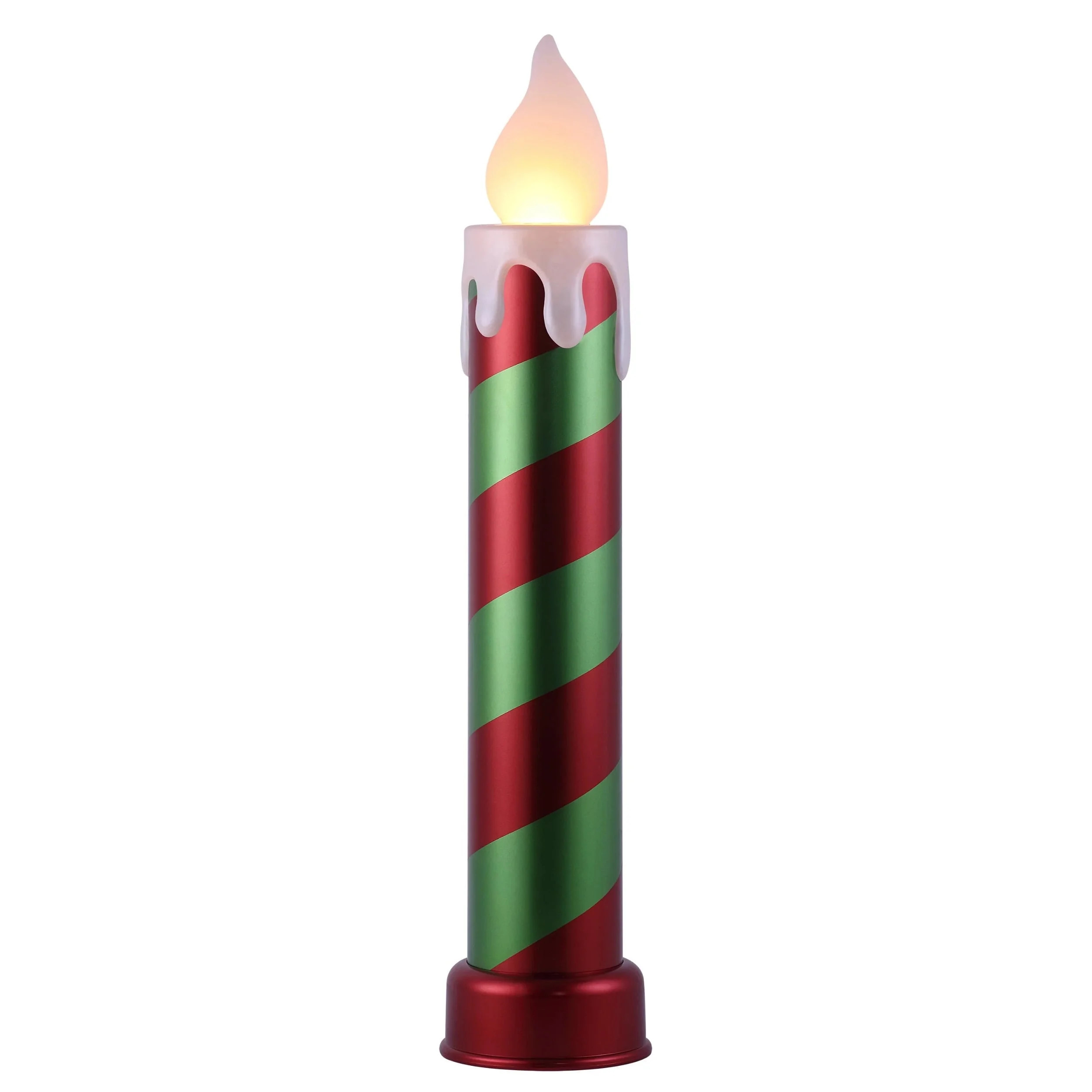 Mr. Christmas 36" Metallic Blow Mold Candle - Red & Green | Walmart (US)