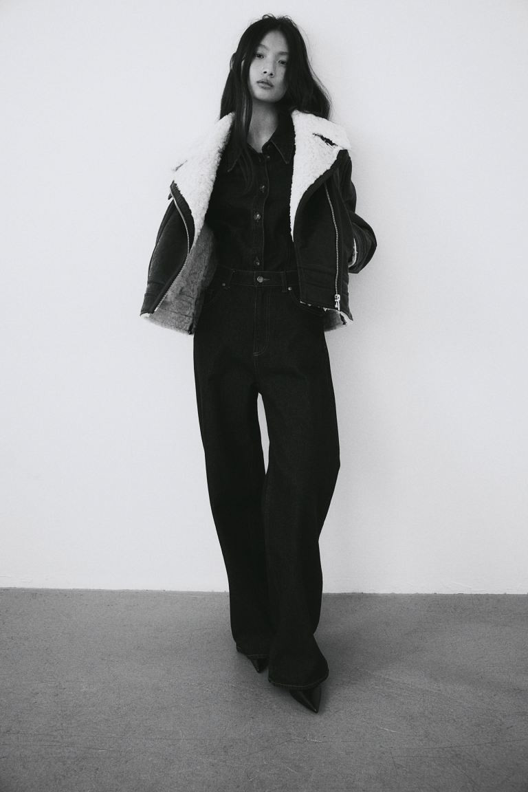 Aviator jacket - Black - Ladies | H&M GB | H&M (UK, MY, IN, SG, PH, TW, HK)