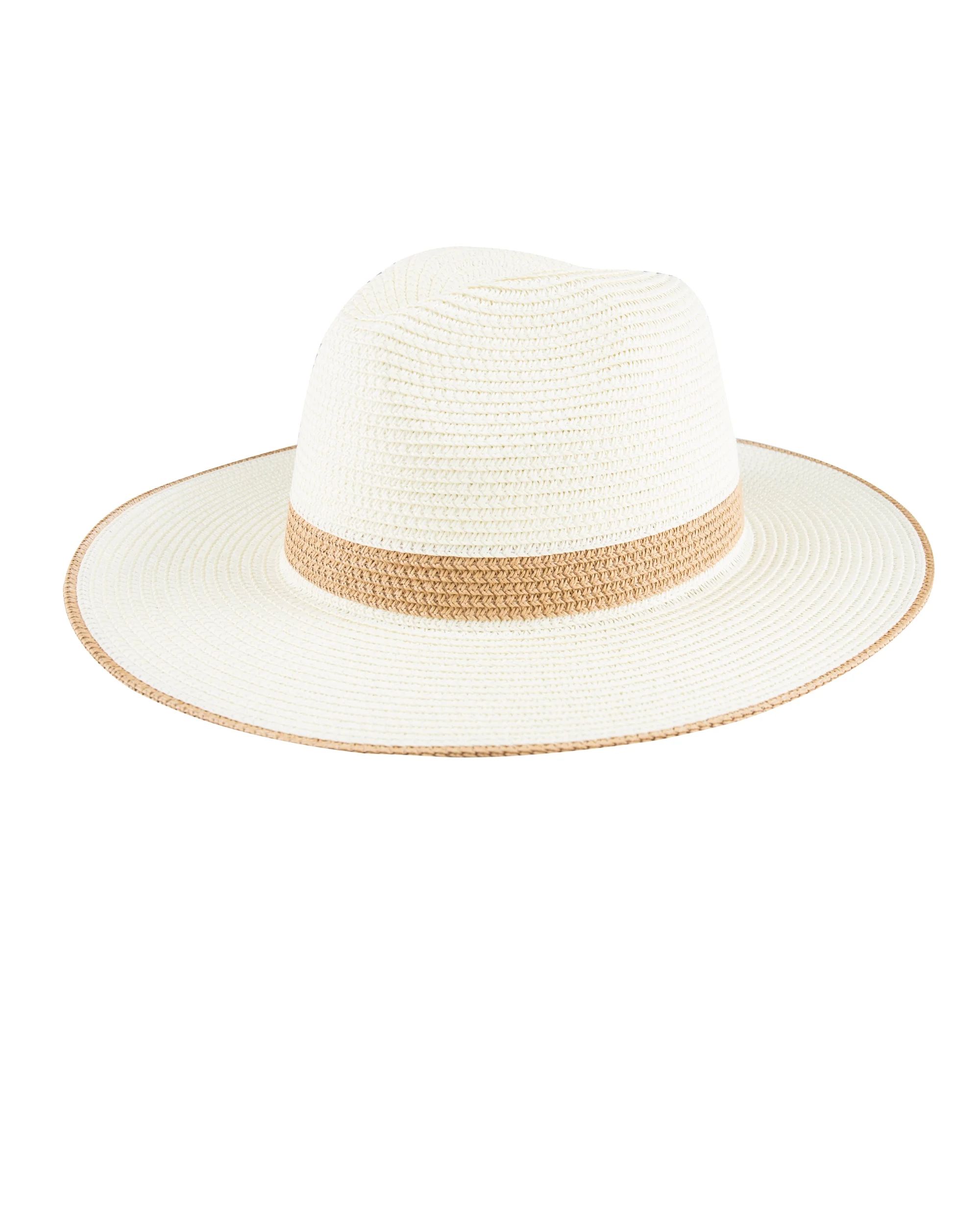 Jessica Simpson Women's Wide Brim Straw Fedora Beach Hat | Walmart (US)