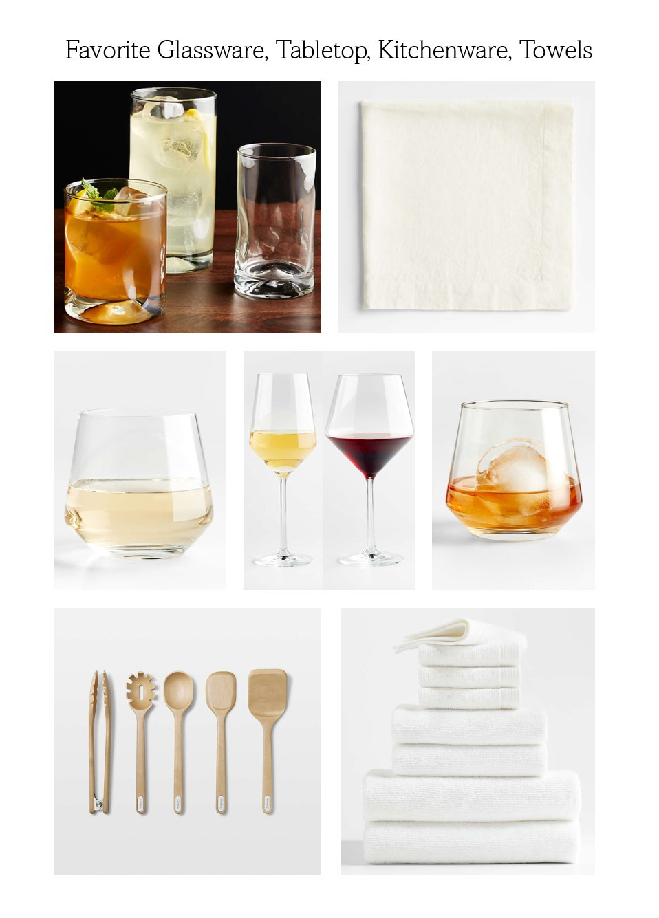 These are some of my FAVE and go-to housewares for clients. I love crate and barrel for their glasses, table top items like linen napkins, kitchen tools, and also their bath linens! Relatively affordable, and great for budget clients. 

 #LTKHome #LTKSaleAlert #LTKFindsUnder50