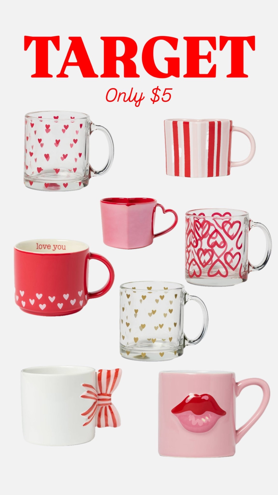 Valentine mugs from target for only $5 

#LTKFindsUnder50 #LTKSaleAlert #LTKHome