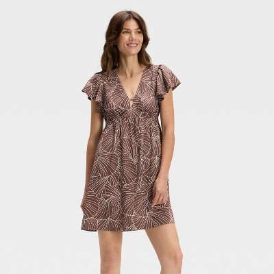 Women's Flutter Short Sleeve Mini A-Line Dress - A New Day™ | Target