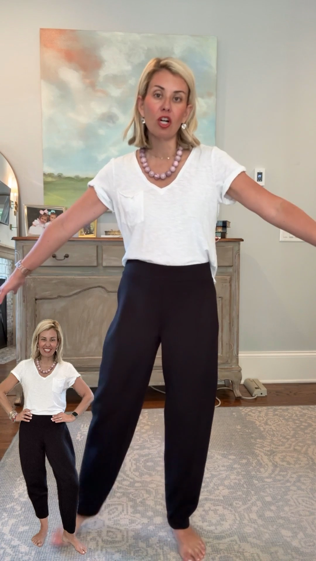 SALE ALERT…barrel and track pant on sale! Sharing 3 styles (2 lengths) non denim pants we can and will dress up and down!

This is the small barrel (regular length) 
Xs tee

Catherine20 to save on the arm candy!

#LTKootd #LTKdayinmylife

#LTKOver40