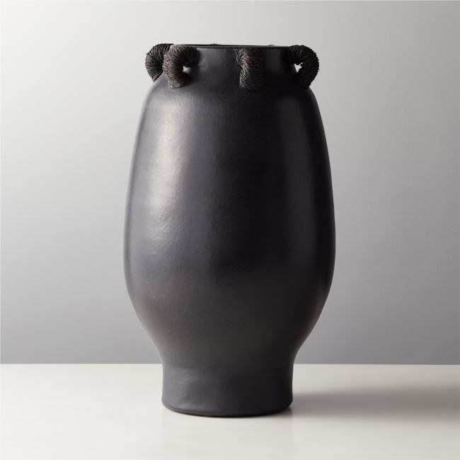 Acadia Black Vase | CB2