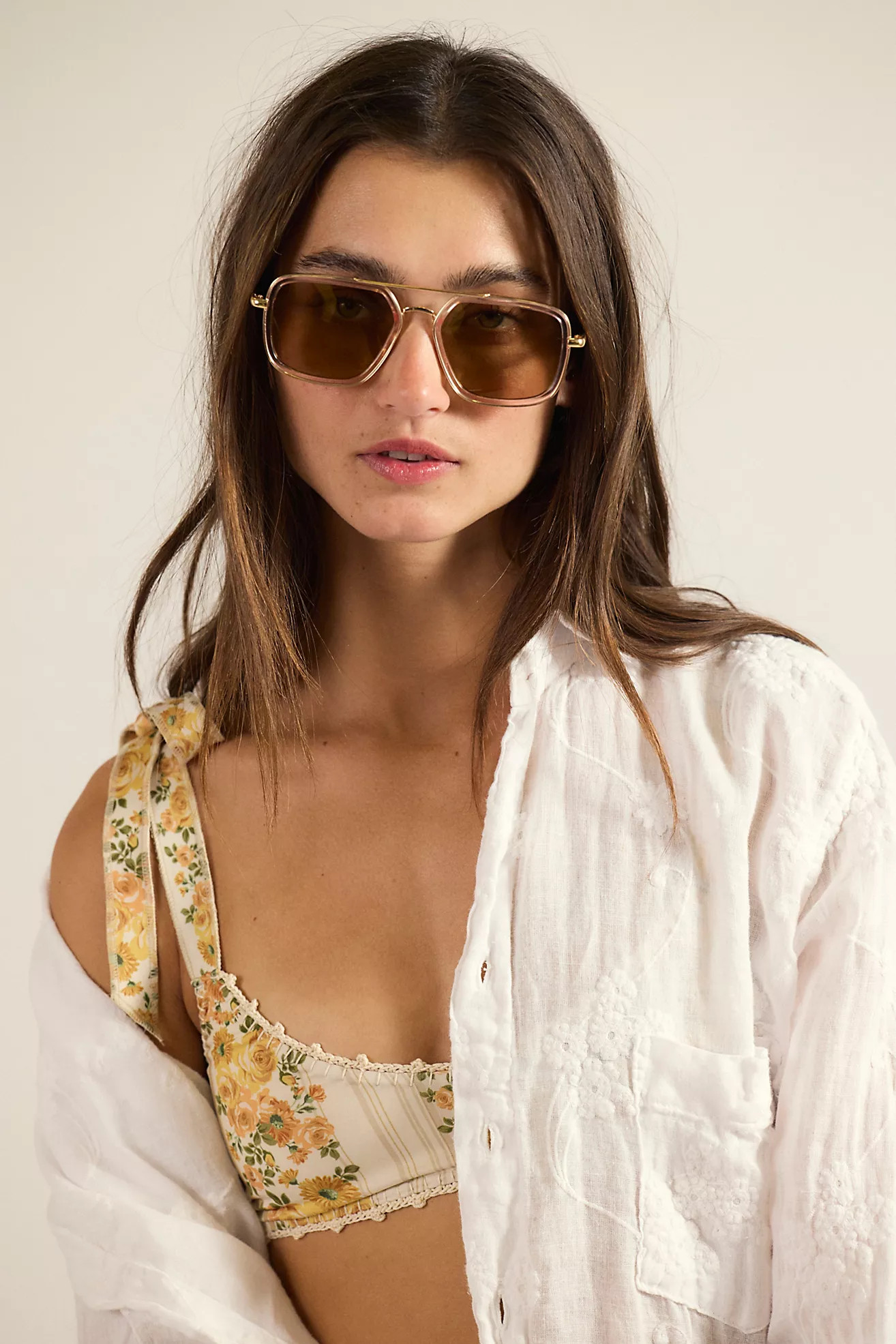 Luna Classic Tinted Aviator Sunglasses | Free People (Global - UK&FR Excluded)