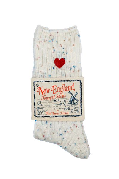 Cream Heart Donegal Socks | Kiel James Patrick