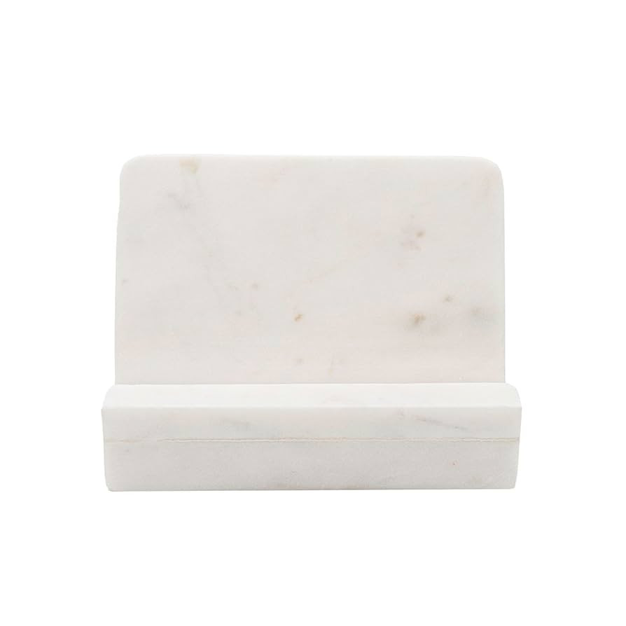 Foreside Home and Garden 7.75" x 8.5" Kendal White Marble Premium Kitchen Cook Book Holder w/ Foa... | Amazon (US)