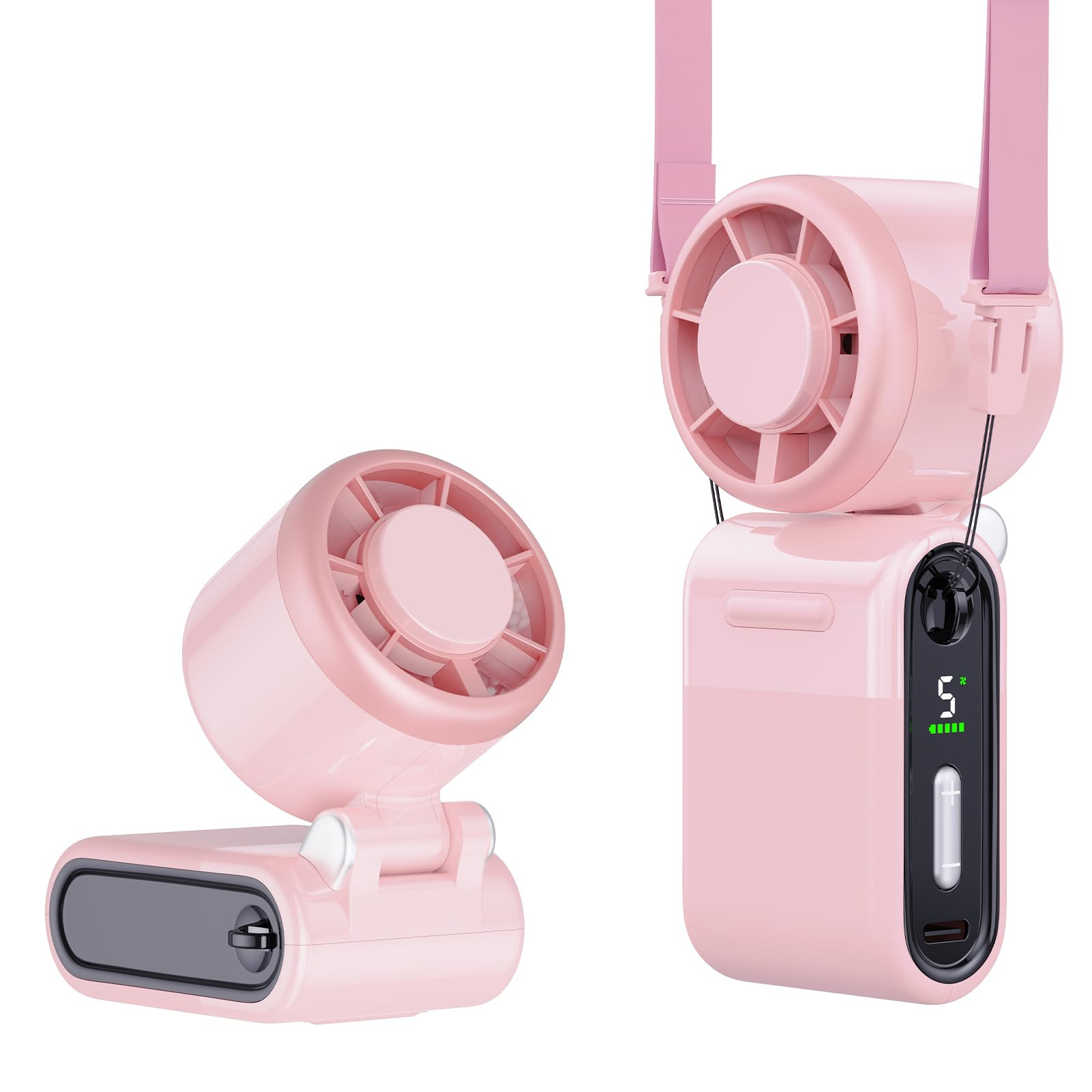 Portable Handheld Turbo Fan – Small but Mighty, Whisper-Quiet, Long-Lasting, 5-Speed High-Veloc... | Amazon (US)