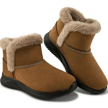 Ecetana Womes Snow Boots Winter Shoes Warm Ankle Booties Slip On Winter Boots for Women | Walmart (US)
