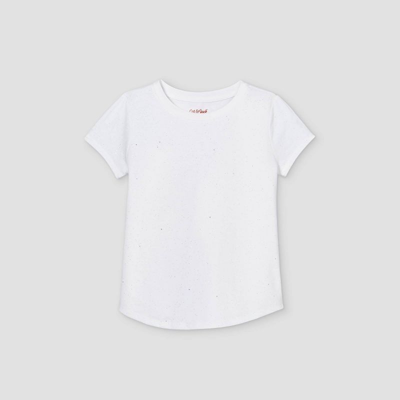 Girls' Sparkle Short Sleeve T-Shirt - Cat & Jack™ White | Target