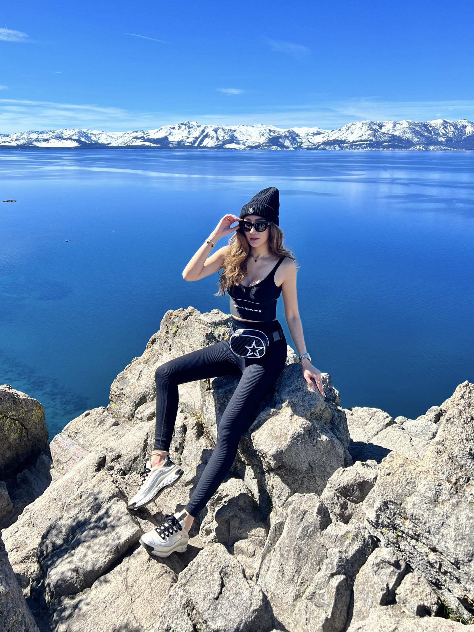 🏔️Stunning view after about 15-20 mins hiking & climbing up rocks to the top. Well worth the effort. 👊🏼😎

📍 Cave Rock Trail Head 
669 Cave Rock Dr, Glenbrook, NV 89413

#LakeTahoe #Travel #Nevada #HikingTrail #TravelAddict #SpringVibes #HikingOutfit 

#LTKfitness #LTKstyletip #LTKtravel