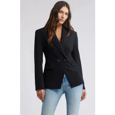 Open Edit The Icon Hourglass Blazer in Beige Pumice at Nordstrom, Size X-Small | Nordstrom