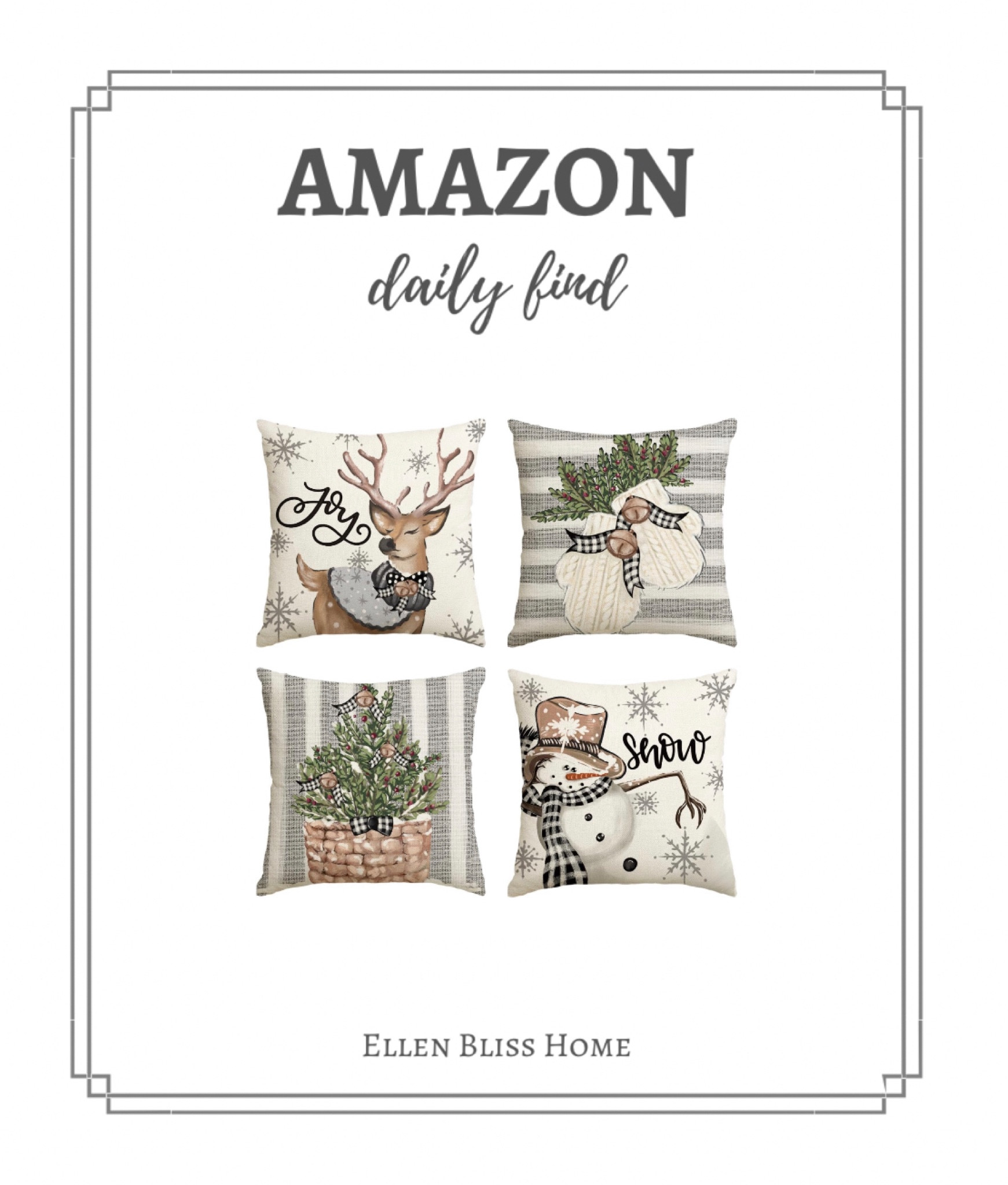 Christmas Winter pillow covers, set of 4!

#LTKHoliday #LTKstyletip #LTKhome