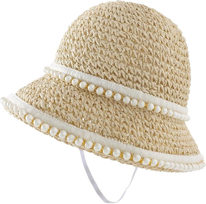 Baby Toddler Girls Straw Sun Hat Summer Beach Sun Protection Hat 1-10 Years | Amazon (US)