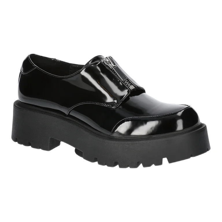 No Boundaries Women's Zip Lug Loafers | Walmart (US)