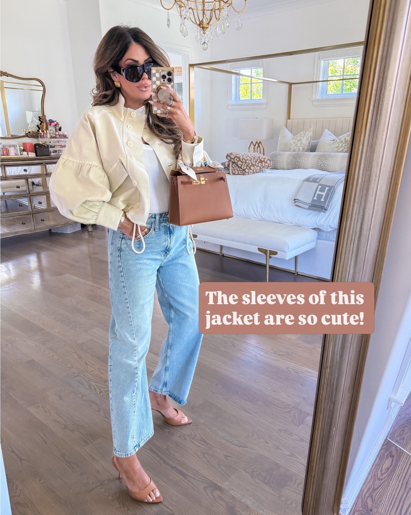 The balloon sleeves on this jacket are so good! I’m currently exactly 3 weeks post partum and these jeans have been on heavy rotation. Small in jacket and 29/8 in jeans!

#LTKootd #LTKgrwm #LTKMothersDay