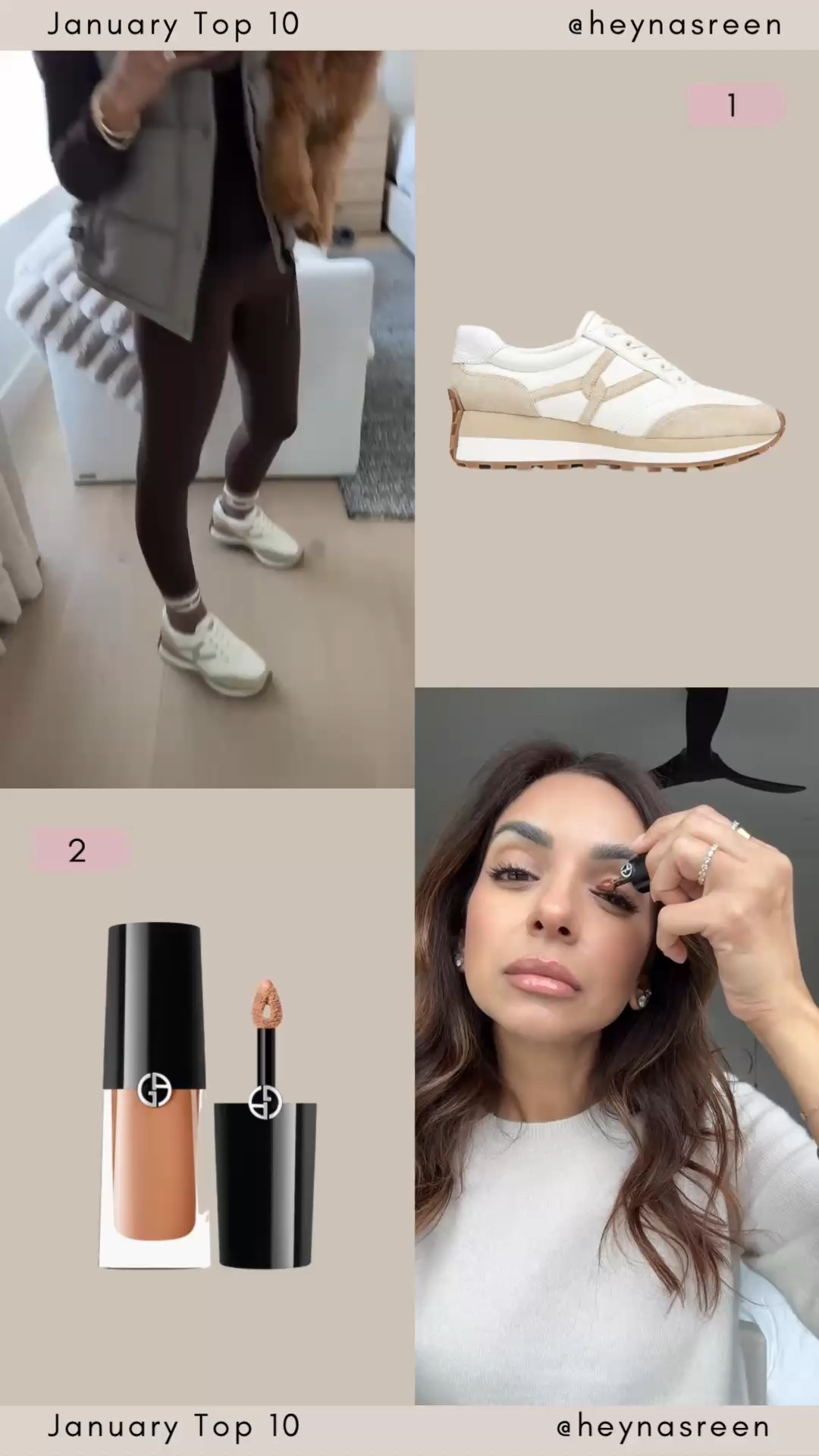 February Top 10:
#1: Veronica Beard slip-on sneaker, TTS & so comfy 
#2: Armani beauty eyeshadow tint (shade 25M)