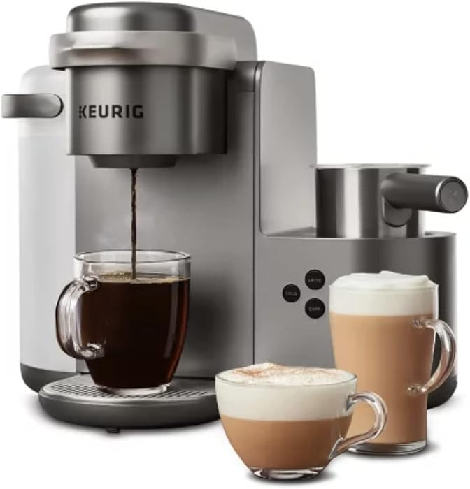 Keurig K-Cafe C Single Serve K-Cup Pod C Latte and Cappuccino Maker, 12, Nickel | Amazon (US)