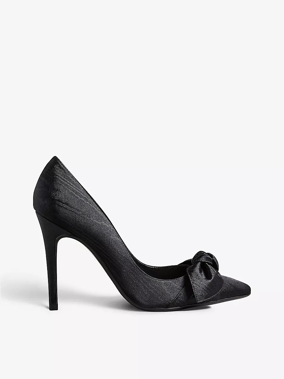 Hyana bow-embellished pointed-toe cotton-blend courts | Selfridges