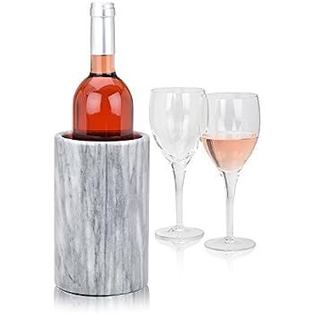 Wine Chiller Elegant Grey Marble Wine Bottle Cooler Keeps Wine and Champagne Cold with Multipurpo... | Amazon (US)