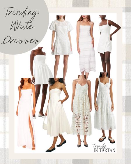 Trending: white dresses!

Mini dress, midi dress, formal dress, bridal dress, white dress, spring dress 

#LTKSeasonal #LTKstyletip