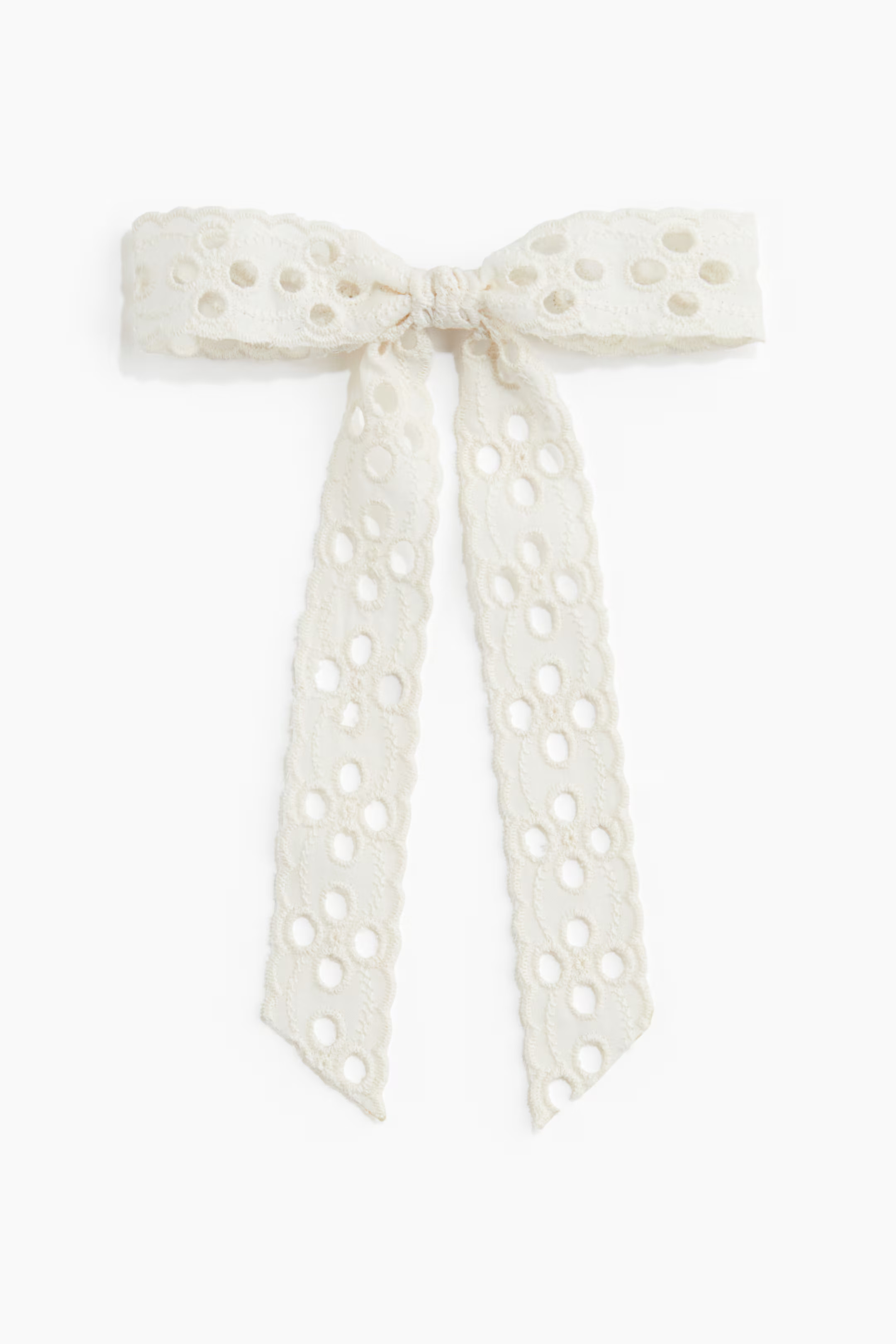 Eyelet-Embroidered Bow Hair Clip | H&M (US + CA)