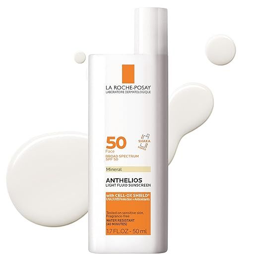 La Roche-Posay Anthelios Mineral Ultra-Light Face Sunscreen SPF 50, Zinc Oxide Sunscreen for Face... | Amazon (US)