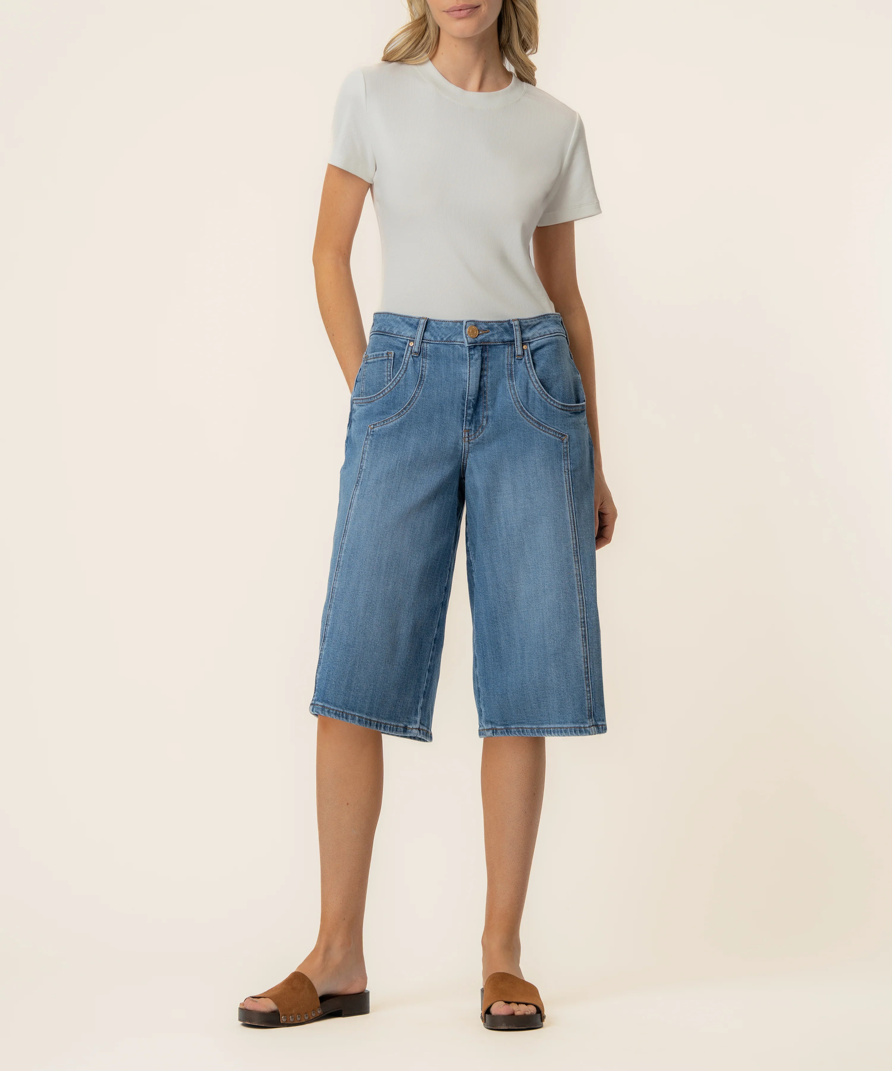 Mandy High Rise Bermuda, Exclusive in Twinkling Wash - Kut from the Kloth | Kut From Kloth