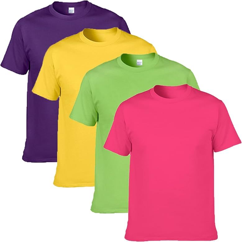 NewDenBer Men's Classic Basic Solid Ultra Soft Cotton T-Shirt 4 Pack | Amazon (US)