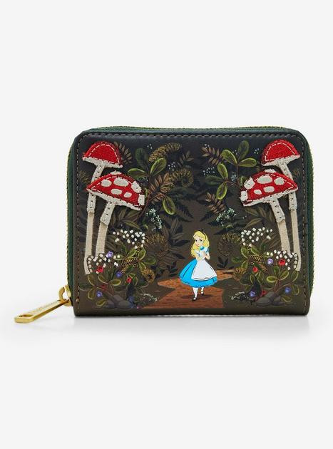 Loungefly Disney Alice in Wonderland Alice Mushrooms Zip Wallet — BoxLunch Exclusive | BoxLunch