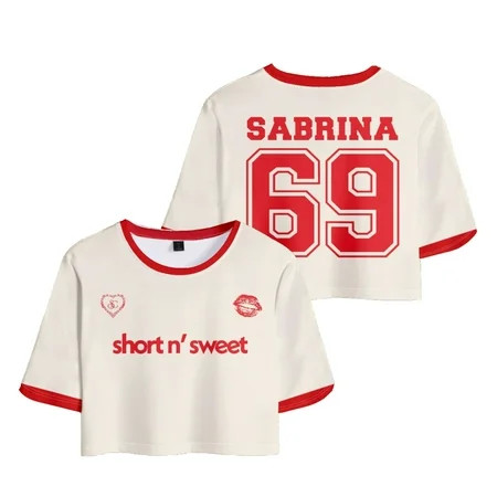 Sabrina Carpenter Short n Sweet Crop Top Female Navel Tee Short Sleeve Streetwear Women s T-shirt | Walmart (US)