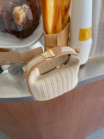 Mini Minimalist Straw Bag SKU: sg2205026633611388(500+ Reviews)$13.00$12.35Join for an Exclusive ... | SHEIN