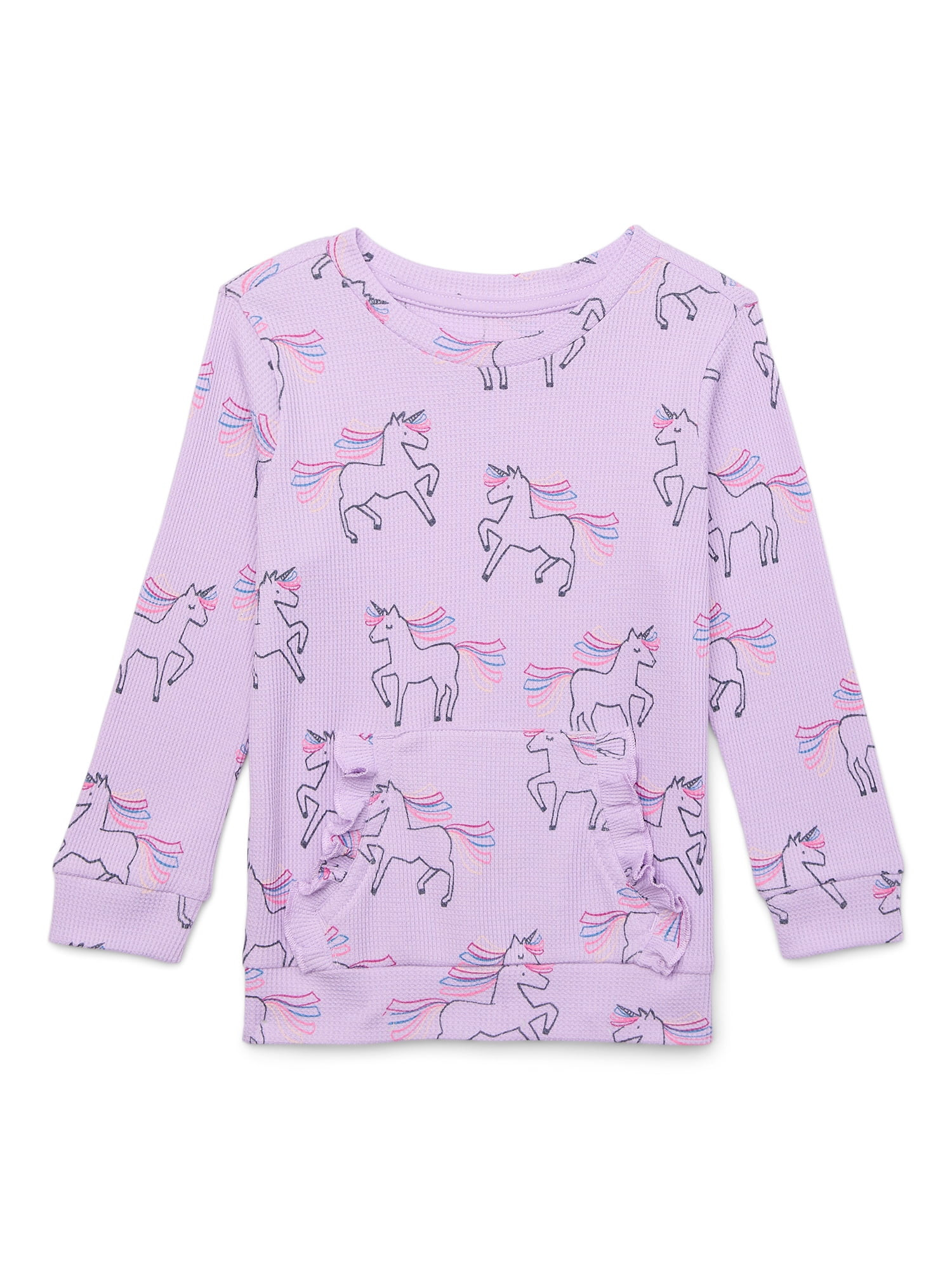 Garanimals Toddler Girl Long Sleeve Print Thermal Top, Sizes 18M-5T | Walmart (US)