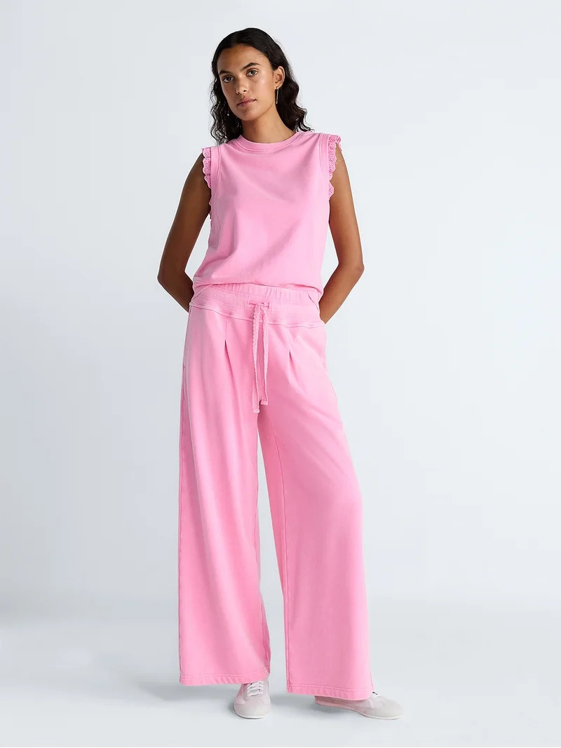 Scoop Women's Sleeveless Ruffle Top, Sizes XS-XXL | Walmart (US)