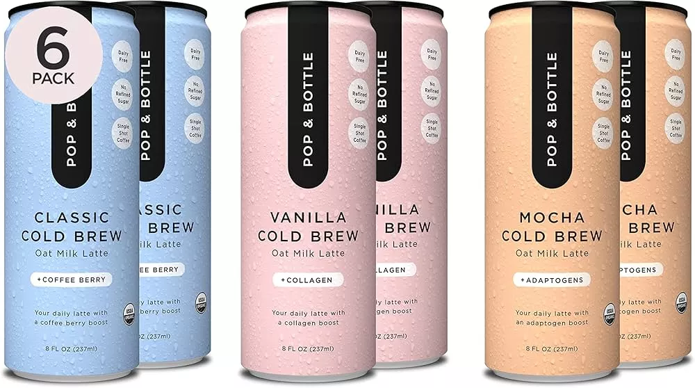 Pop & Bottle Mocha Oat Milk Adaptogens Cold Brew Latte - Shop