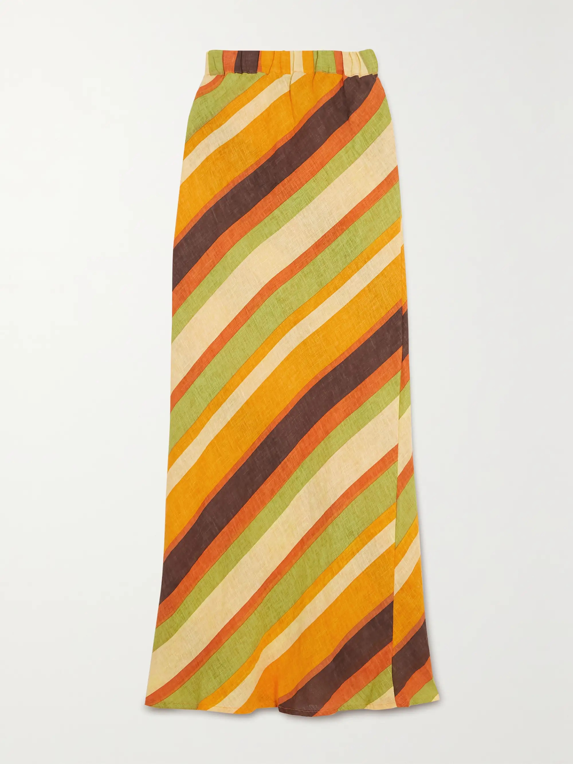 + NET SUSTAIN + Monikh Dalicenca striped linen maxi skirt | NET-A-PORTER (US)