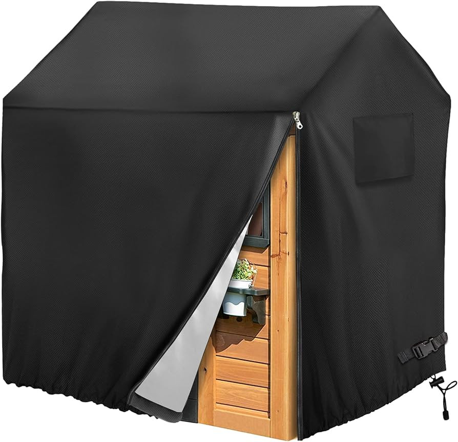 Playhouse cover, Outdoor wooden kids playhouse covers, 57" L x 57" W x 63" H, Waterproof, Sun Pro... | Amazon (US)