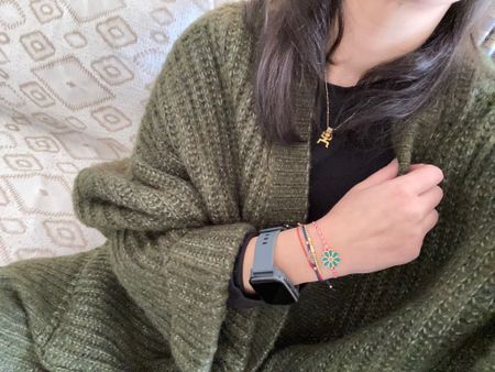 Cardigans and tshirts for a lazy Sunday. Fun detail: my colorful bracelets to embrace spring 

#LTKstyletip #LTKSpringSale #LTKSeasonal